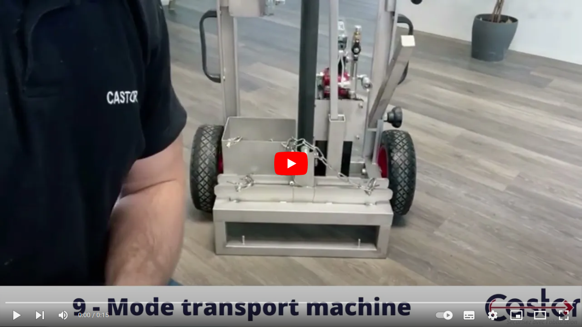 Vidéo du mode de transport de la machine
